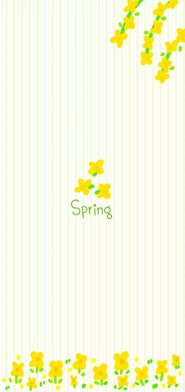 노랑 아기자기한 봄 엽서