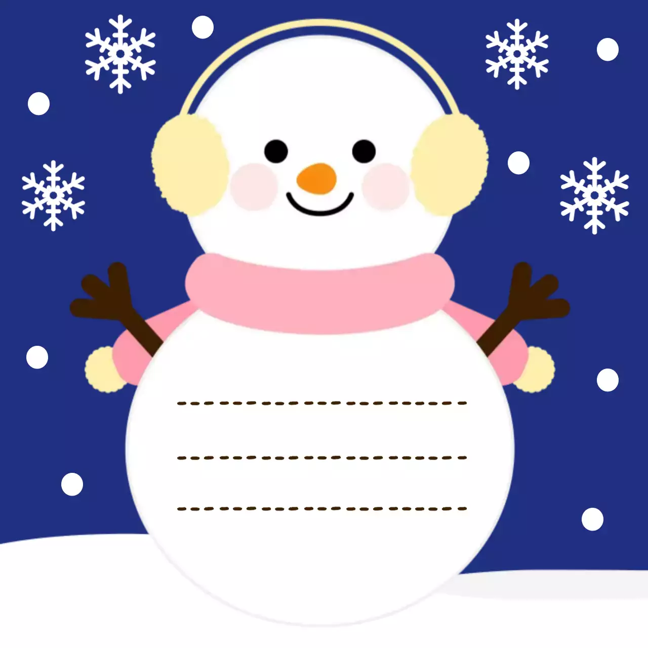 눈사람 겨울 프레임