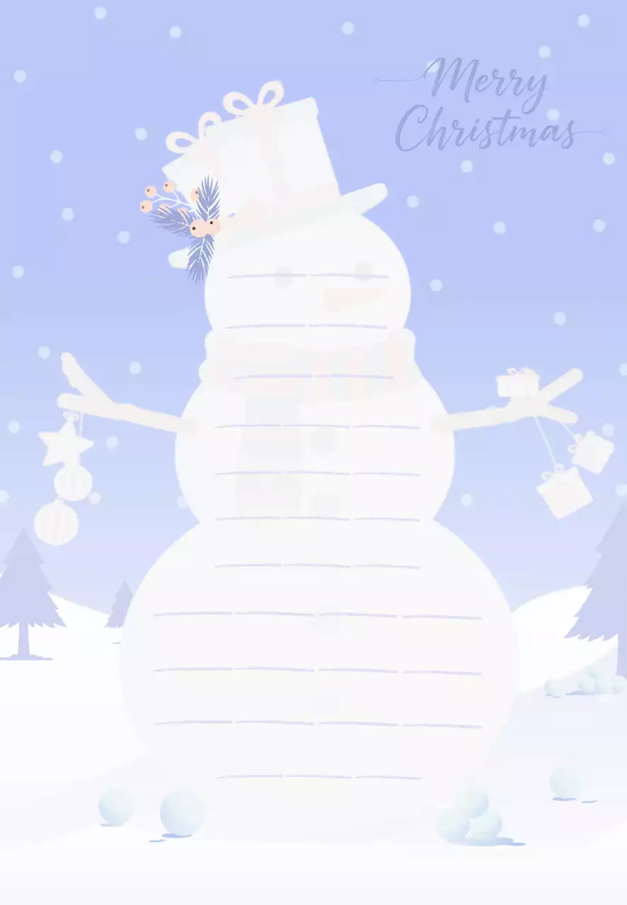 하늘색 심플 크리스마스