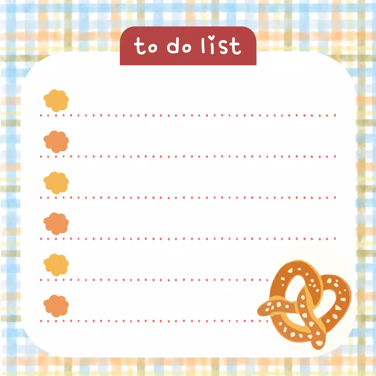 베이지 아기자기한 투두리스트 문구