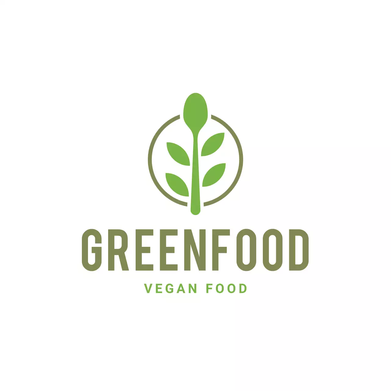 녹색 미니멀 비건 광고