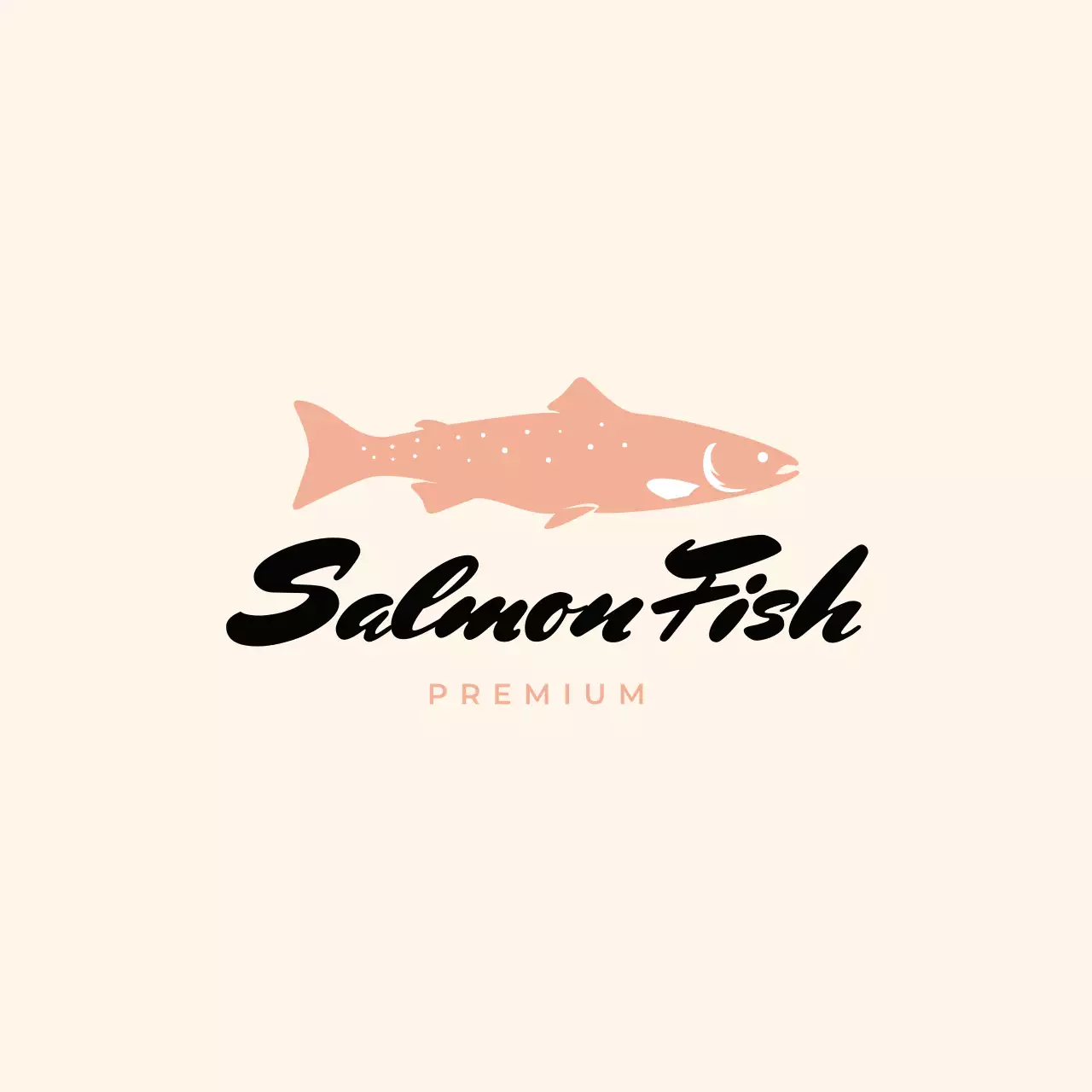 beige minimal seafood advertisement