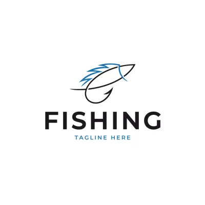 iklan memancing minimalis biru