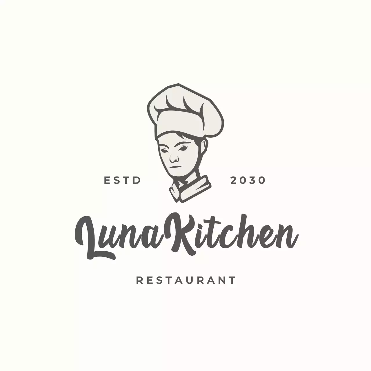 Grey Minimal Restaurant for Brand Identity