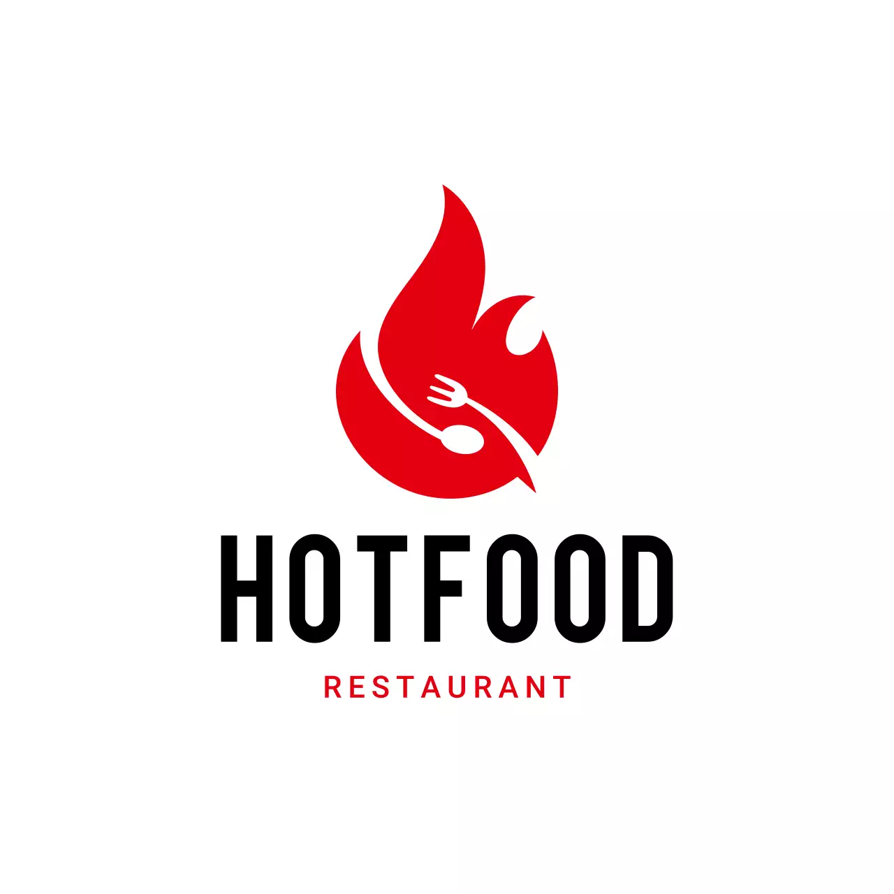 red bold restaurant advertisement