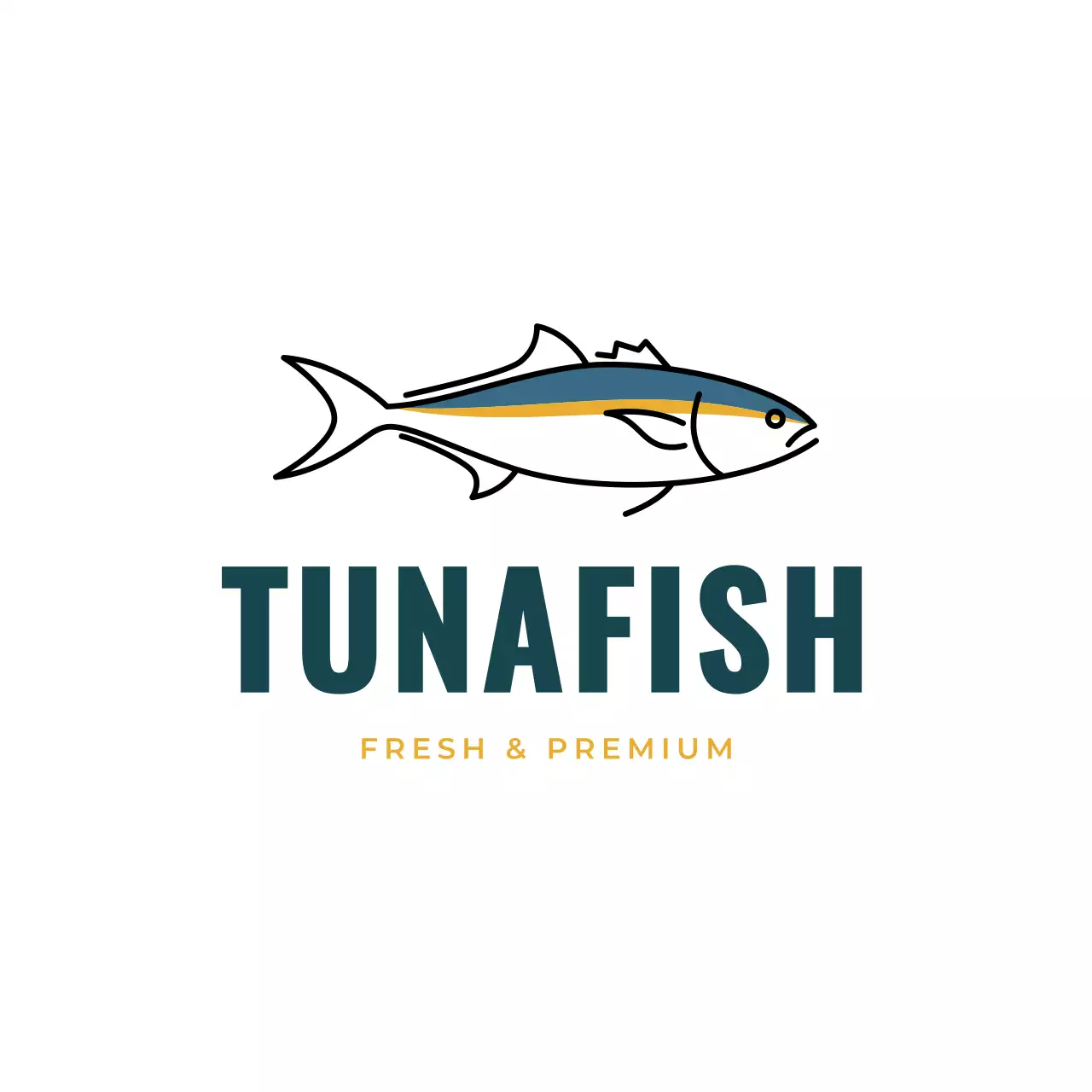 blue minimal seafood advertisement