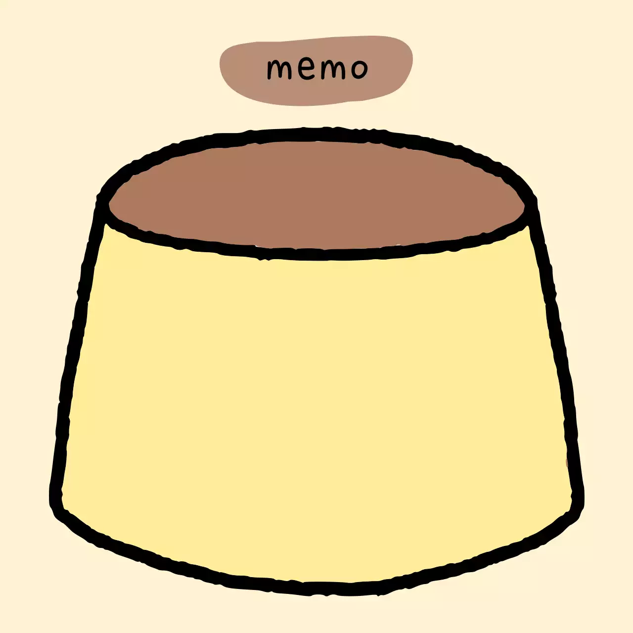 베이지 심플 푸딩 문구