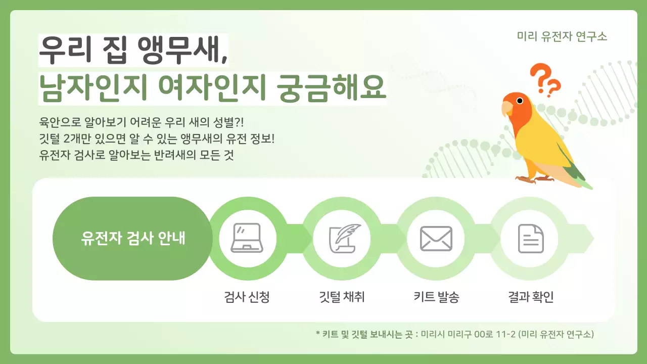 초록 심플 반려동물 안내