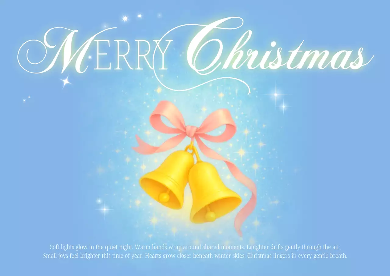 하늘색 클래식 크리스마스 엽서