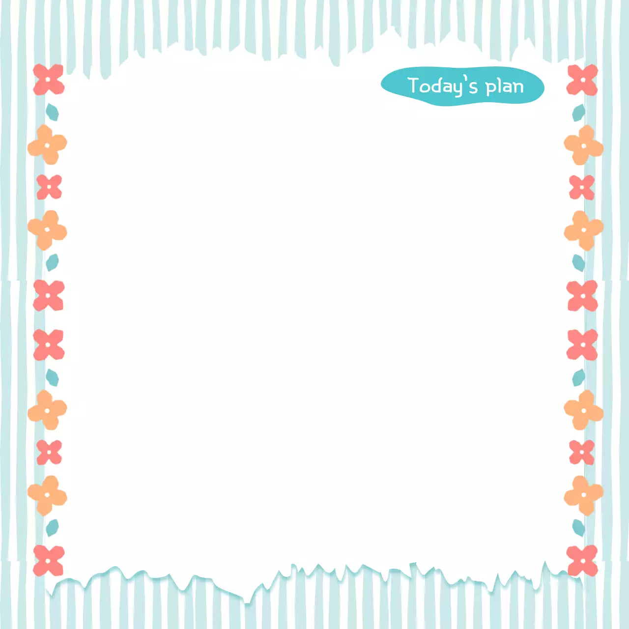 녹색 자연 잔꽃 장식 플랜 미니 노트