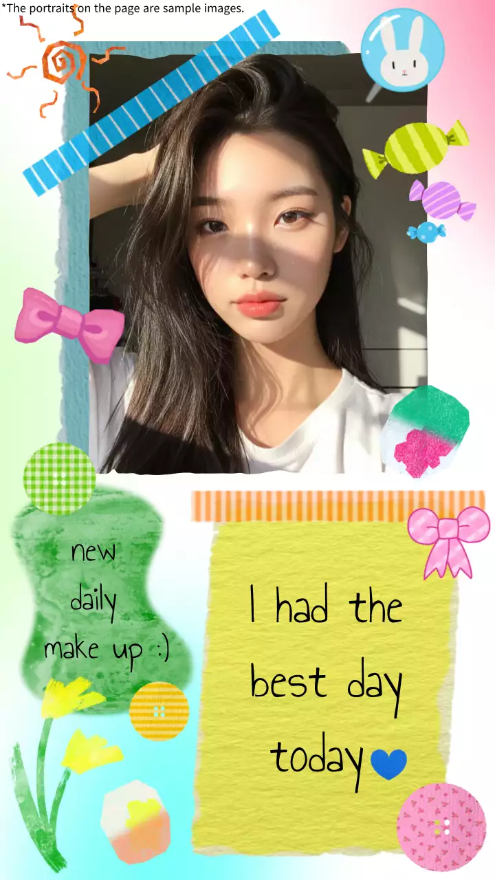 colorful trendy makeup diary