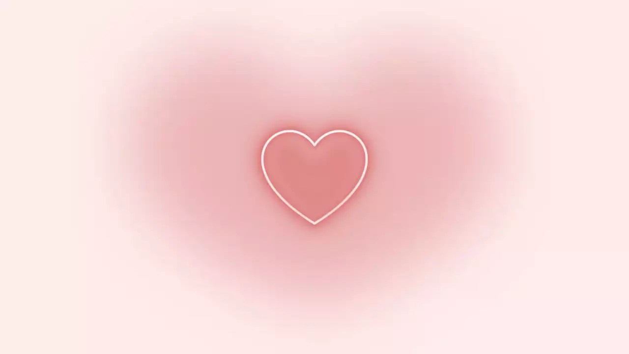 핑크 미니멀 사랑 엽서