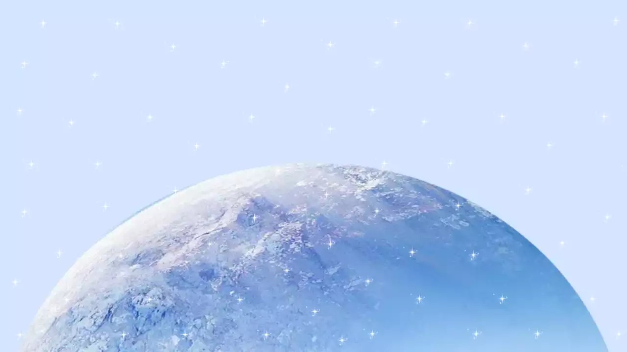 하늘색 심플 우주 포스터