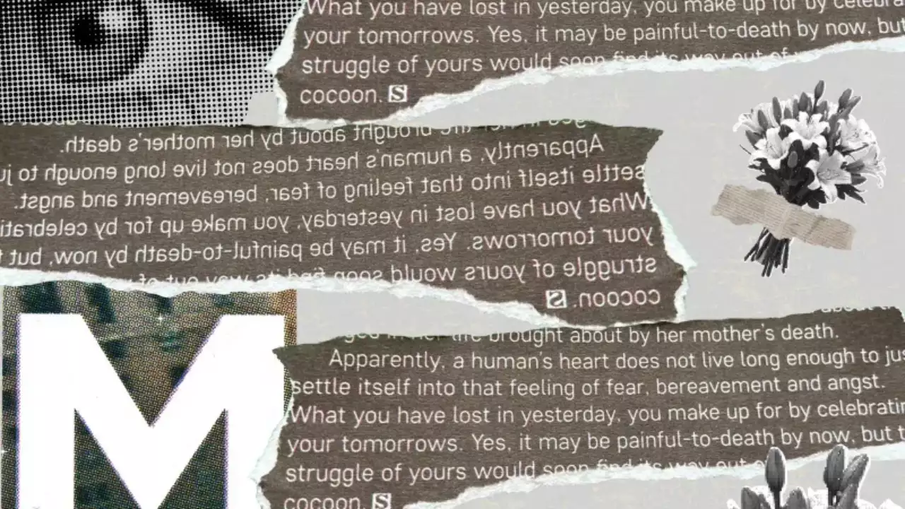 회색 빈티지 콜라주 포트폴리오