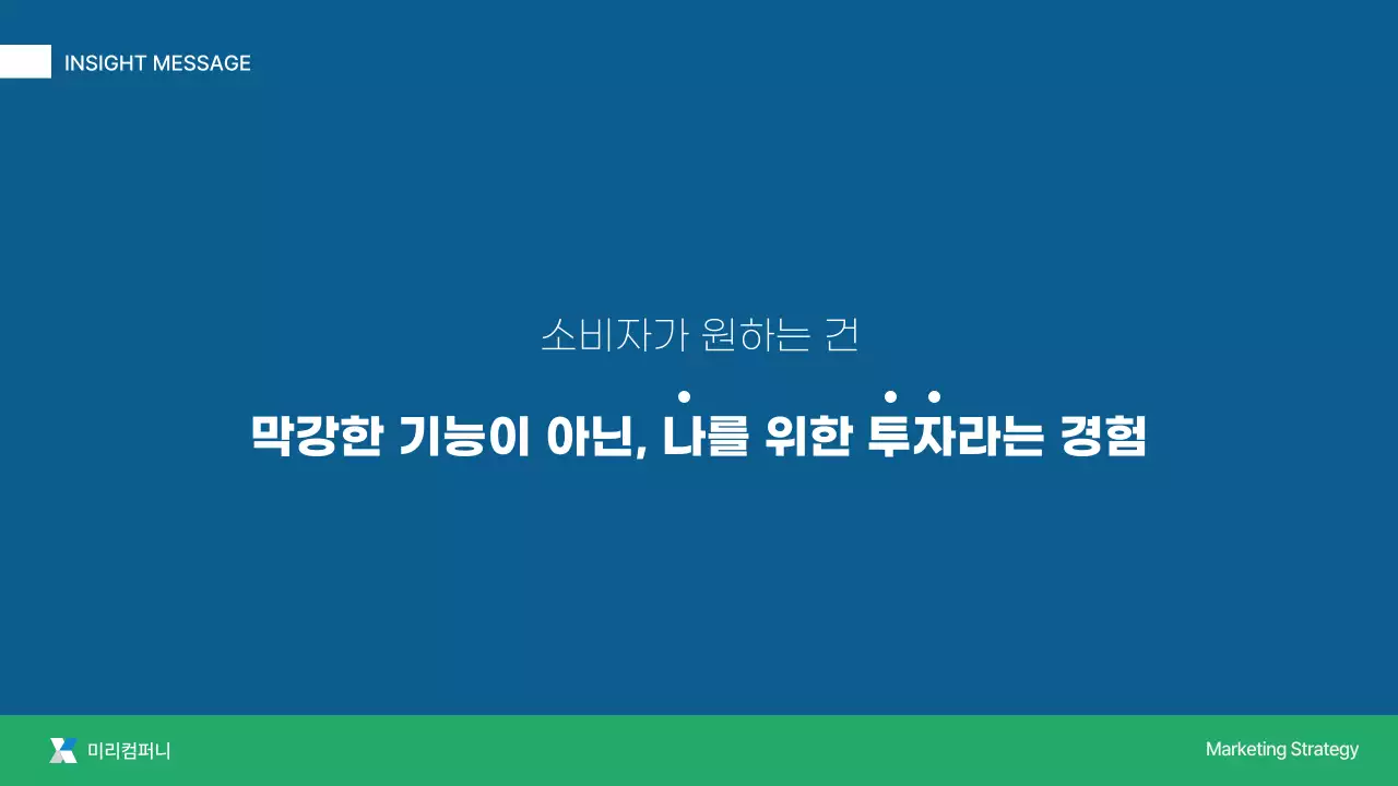 초록 모던 마케팅 통합 전략 제안서 설명