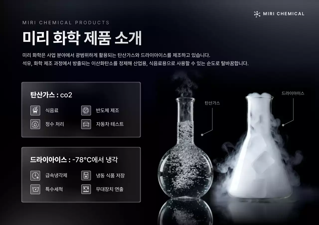 검정 심플 화학 제품 소개