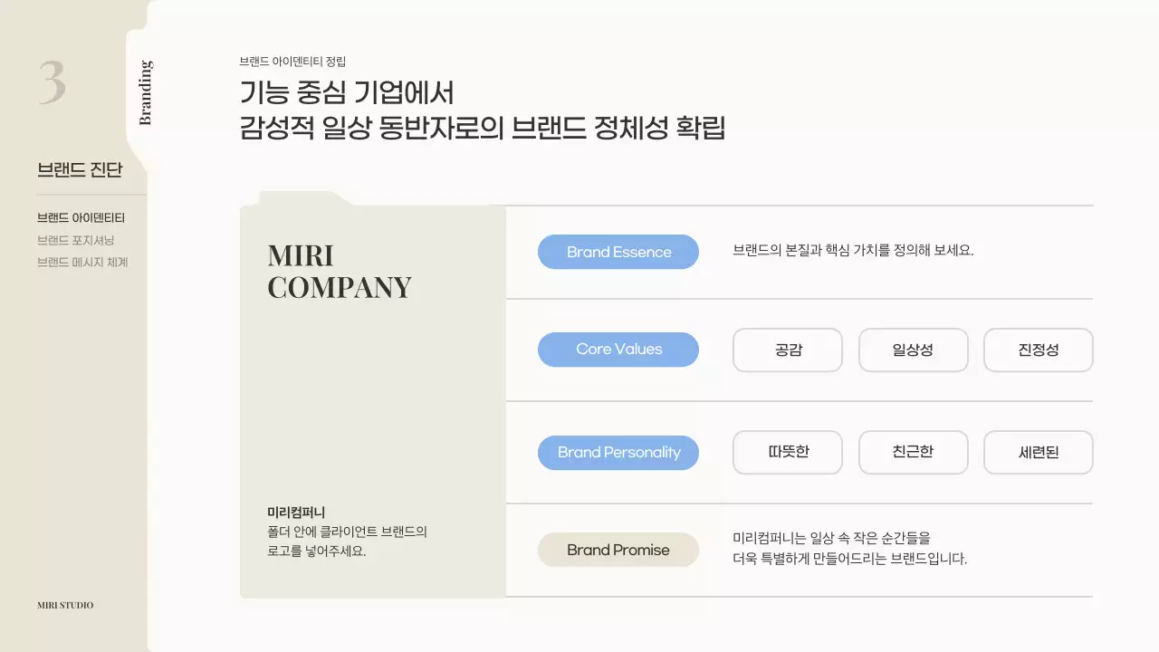 베이지 모던 브랜딩 제안서