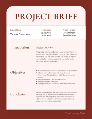 Surat Dokumen Rencana Bisnis Modern Warna Merah Marun