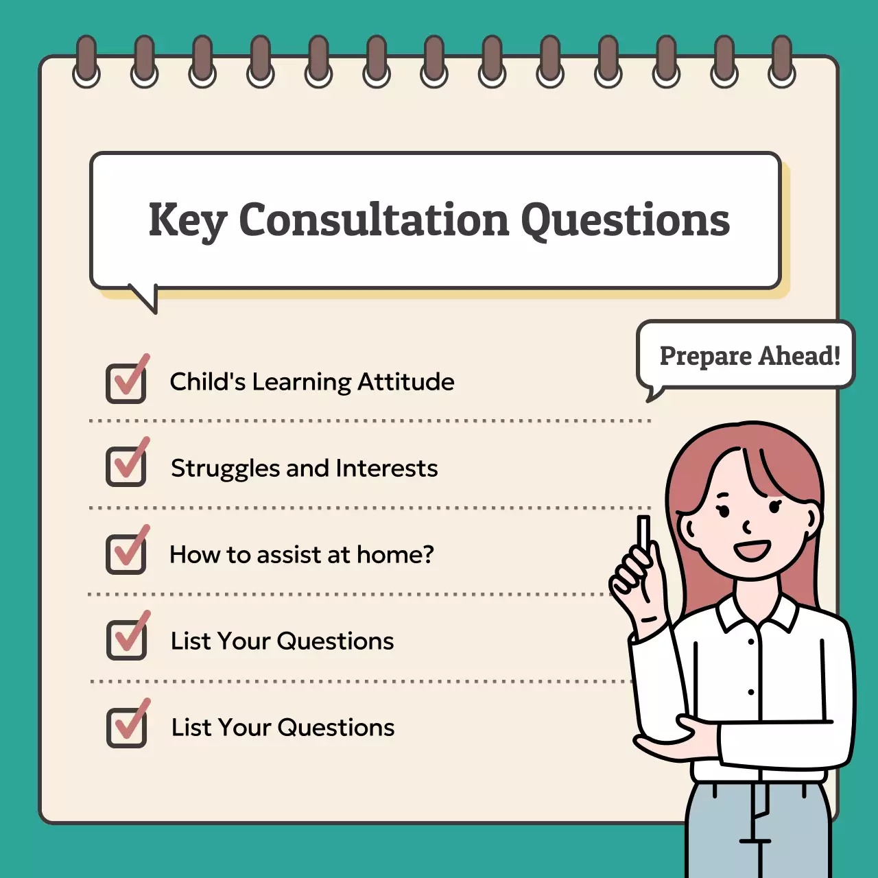 hướng dẫn nuôi dạy con cái bằng tranh hoạt hình màu be