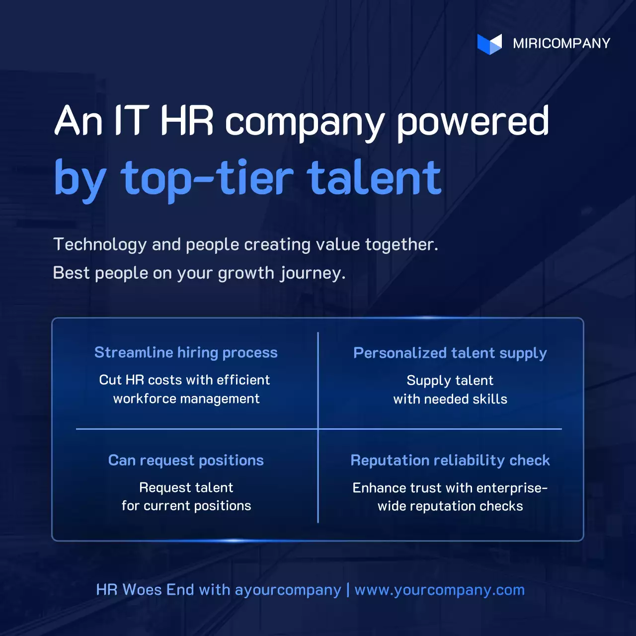 blue modern HR promotion