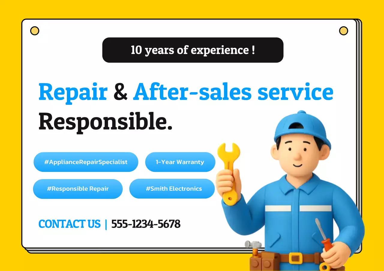 yellow modern repair promotion
