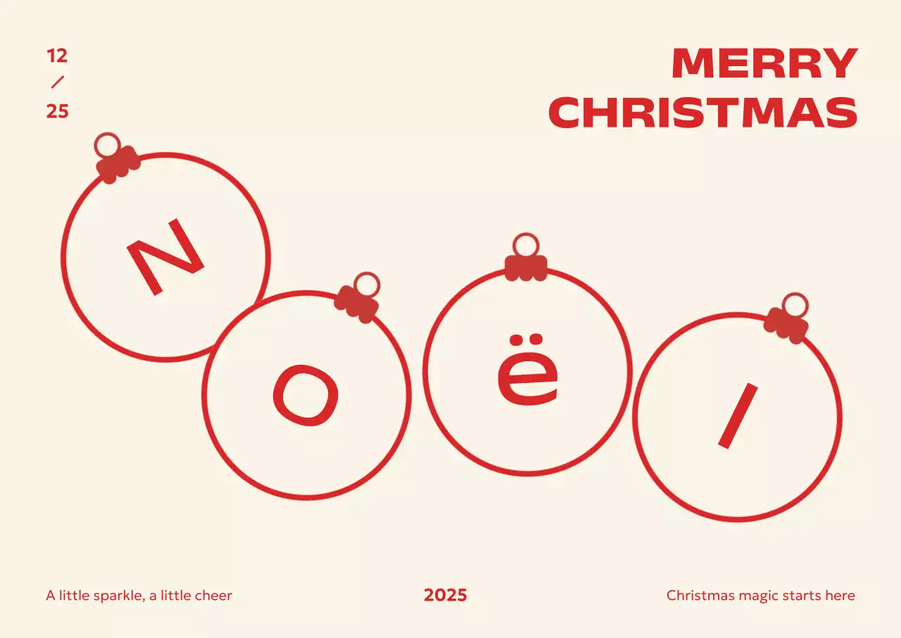 Red Modern Christmas Card
