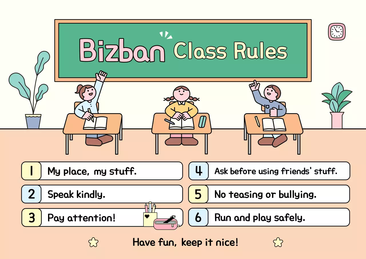 Yeonbora's cute classroom rules teaching materials