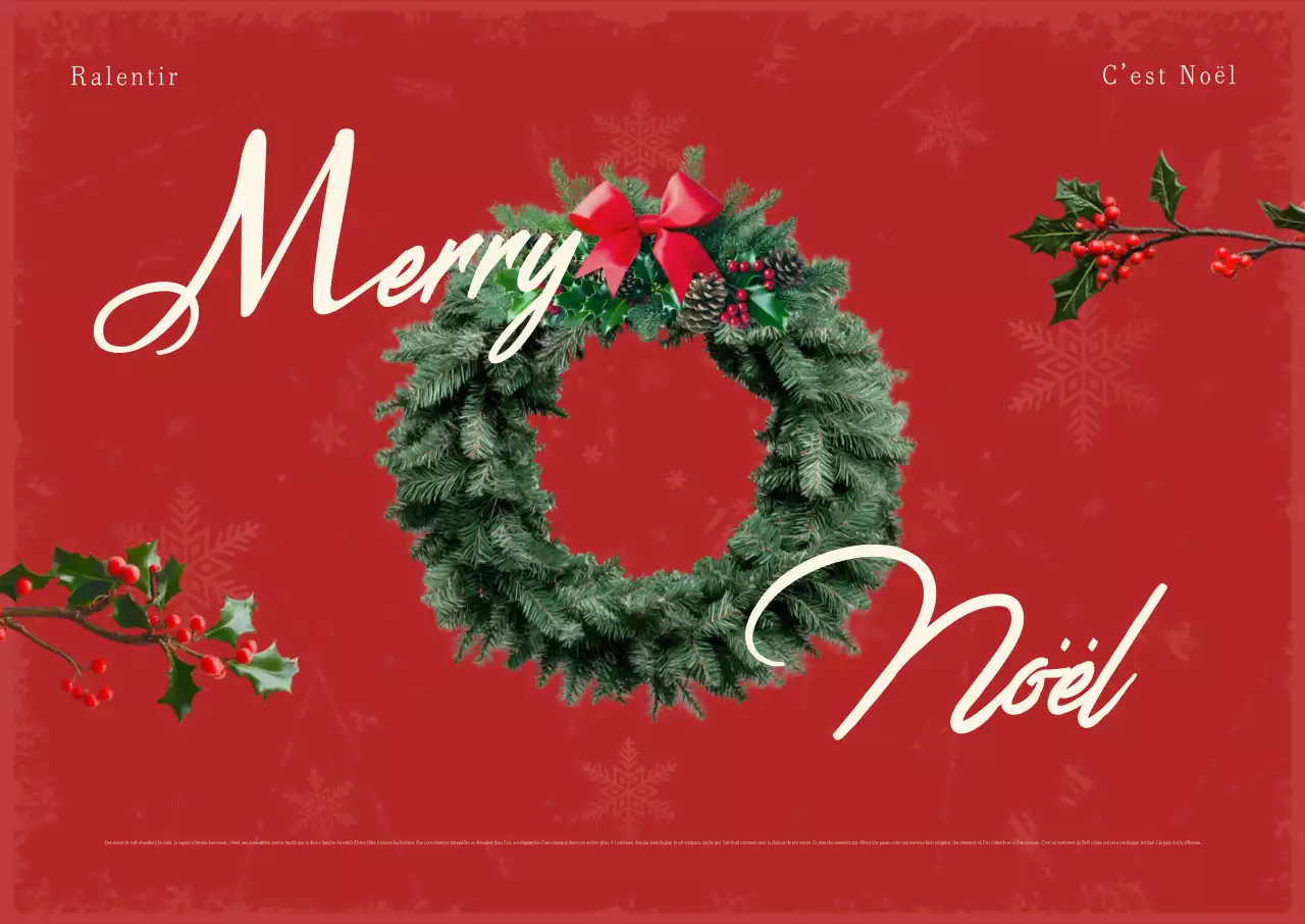 Carte de Noël classique rouge