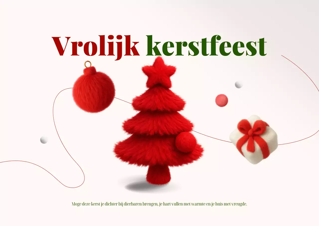 Rode eenvoudige kerstgroeten