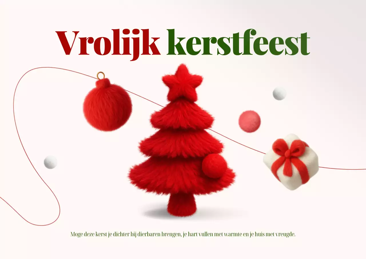 Rode eenvoudige kerstgroeten