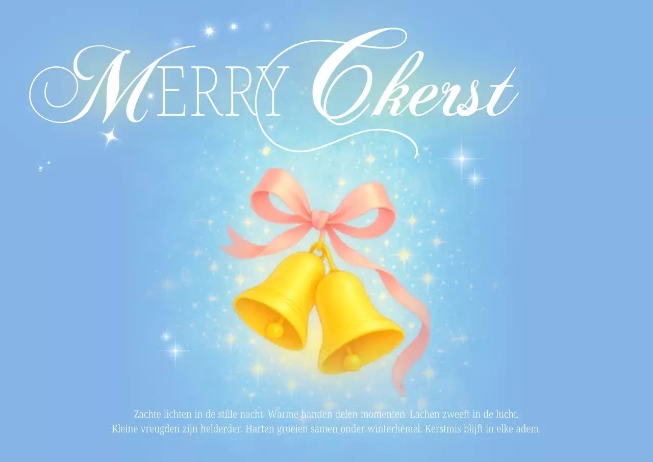 Hemelsblauwe klassieke kerstansichtkaart