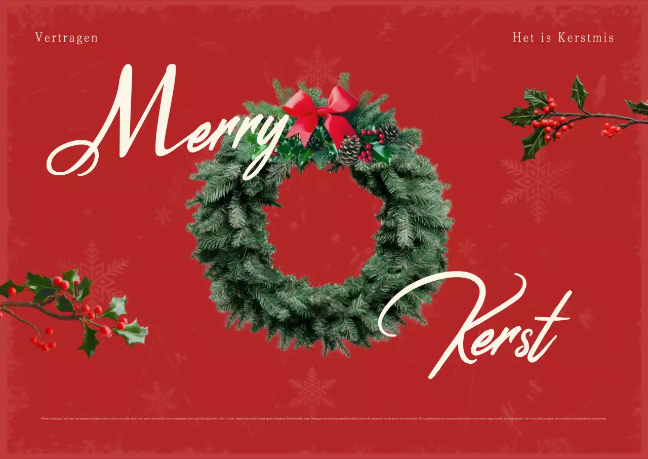 Rode klassieke kerstkaart