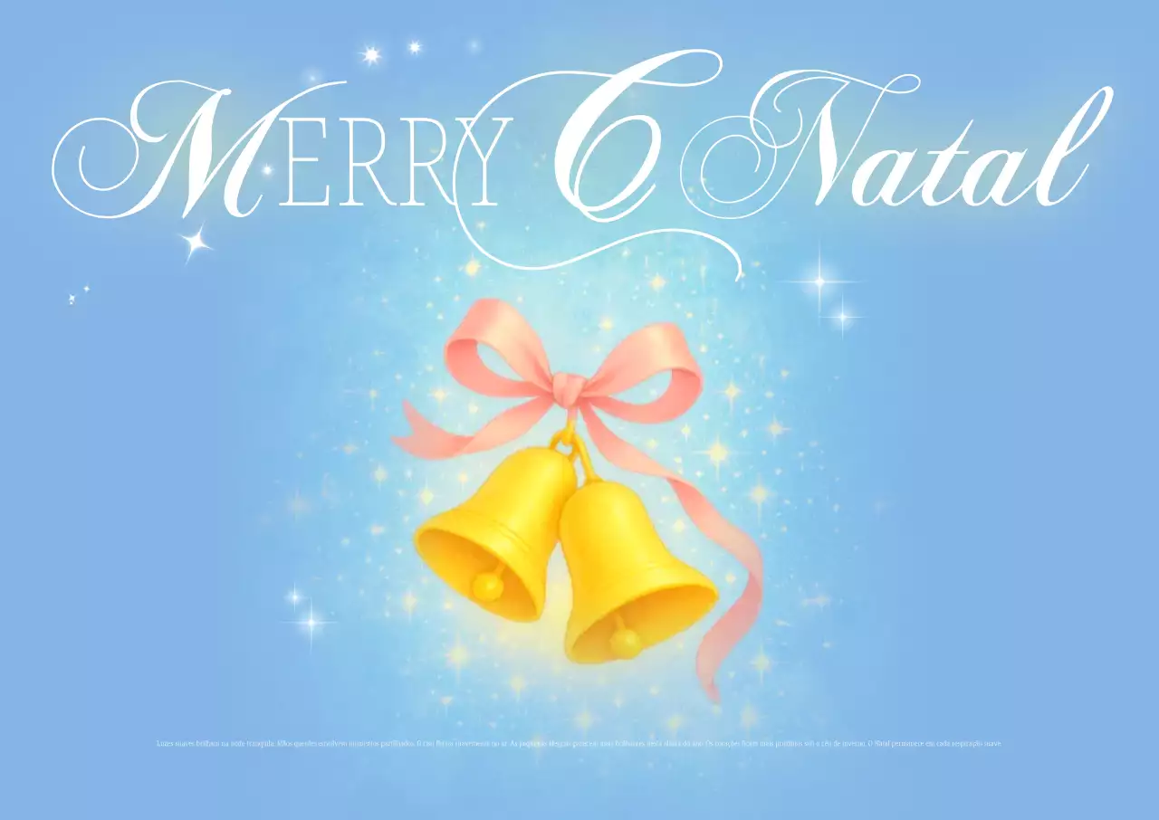 Cartão-postal clássico de Natal azul-celeste