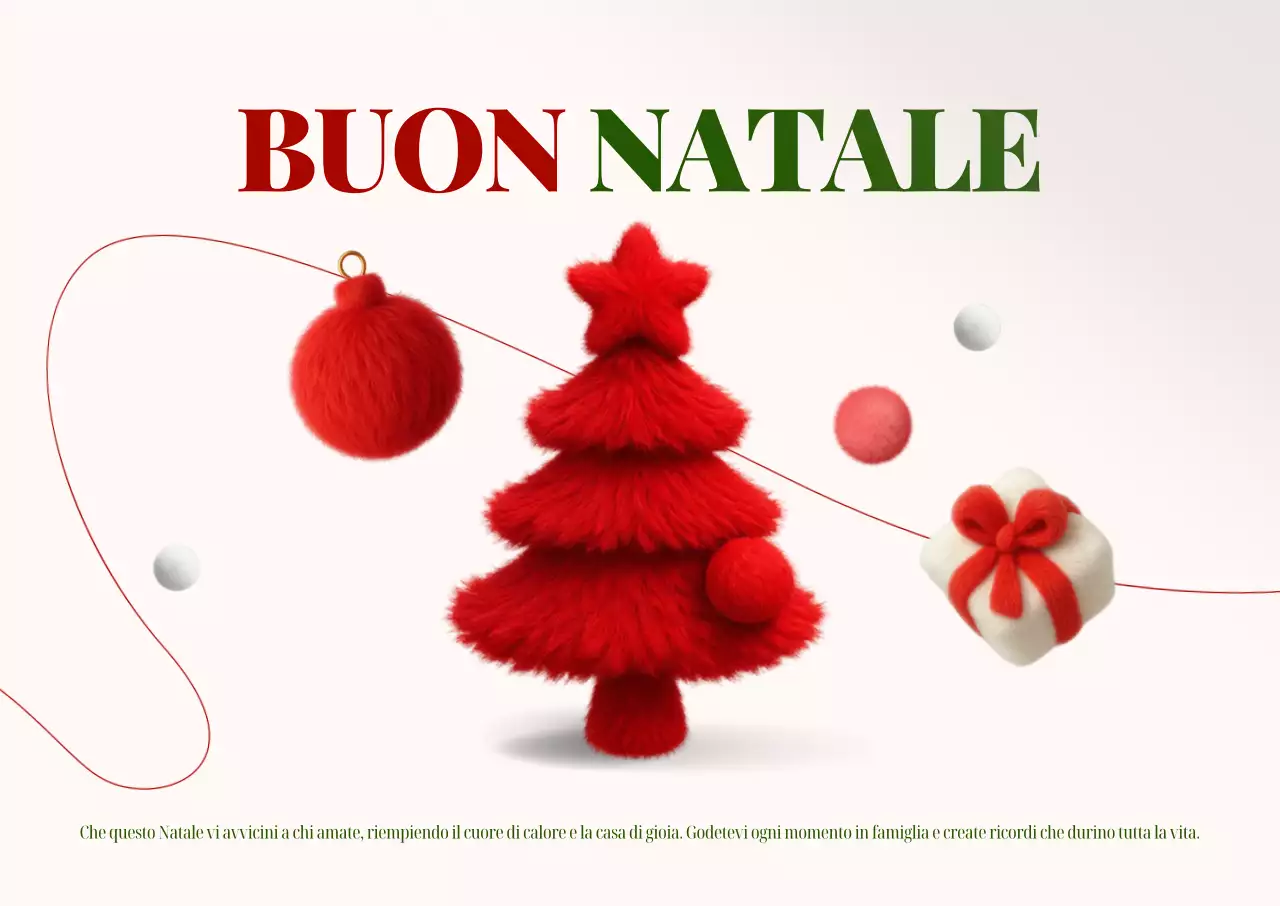 Semplici auguri di Natale rossi