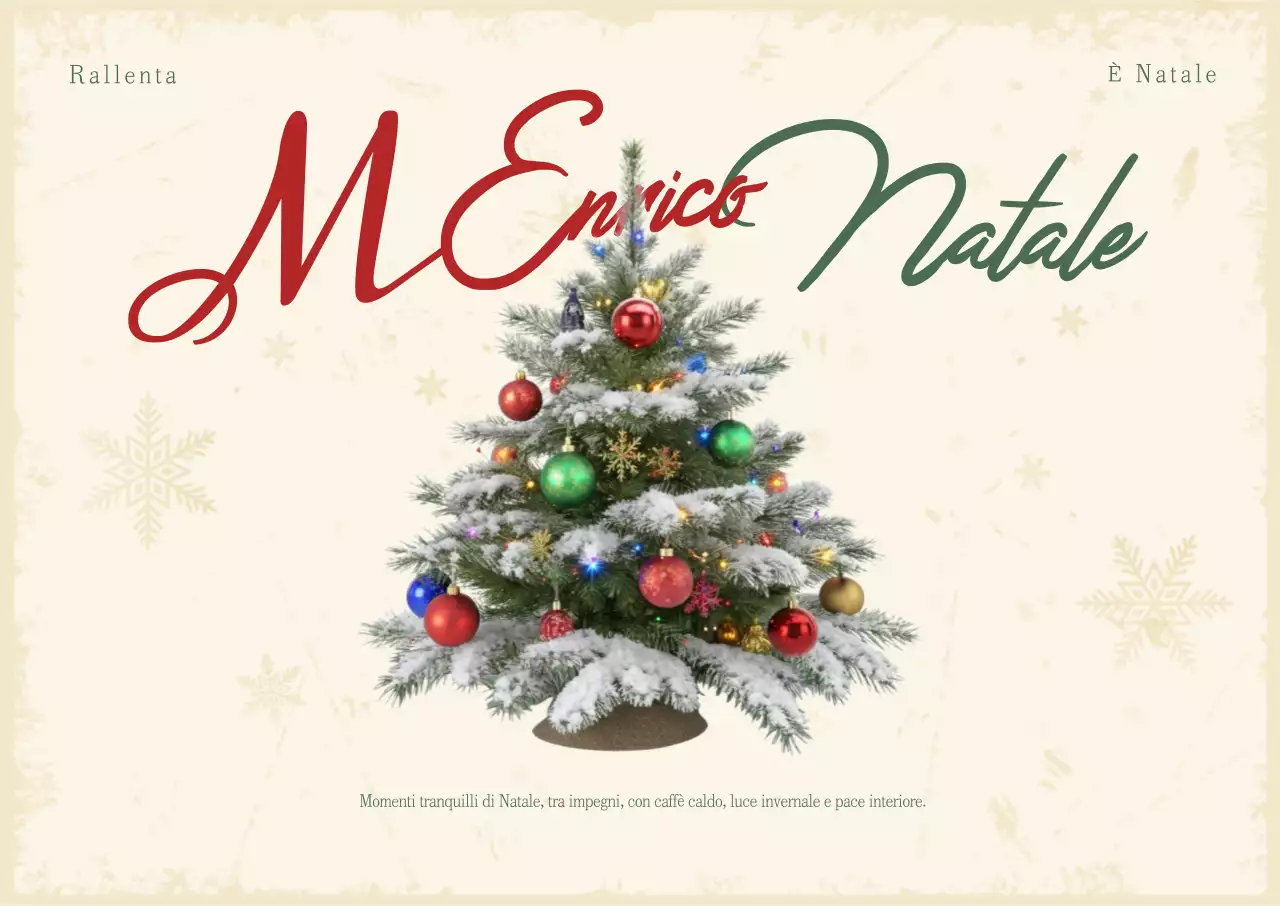 Cartolina di Natale classica beige