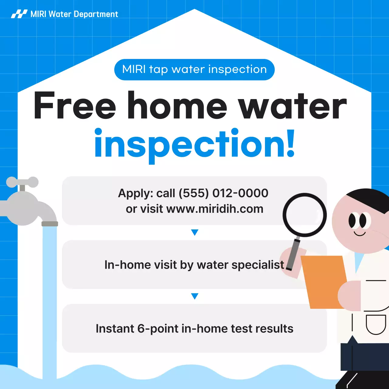 Hướng dẫn kiểm tra chất lượng nước sạch Blue Clean Water Quality Test Guide