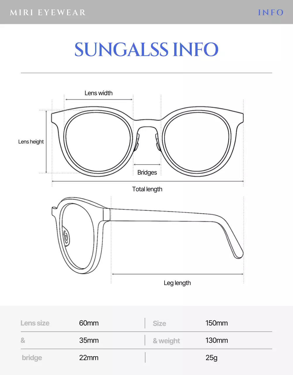 Quảng cáo kính râm hiện đại màu xanh dương