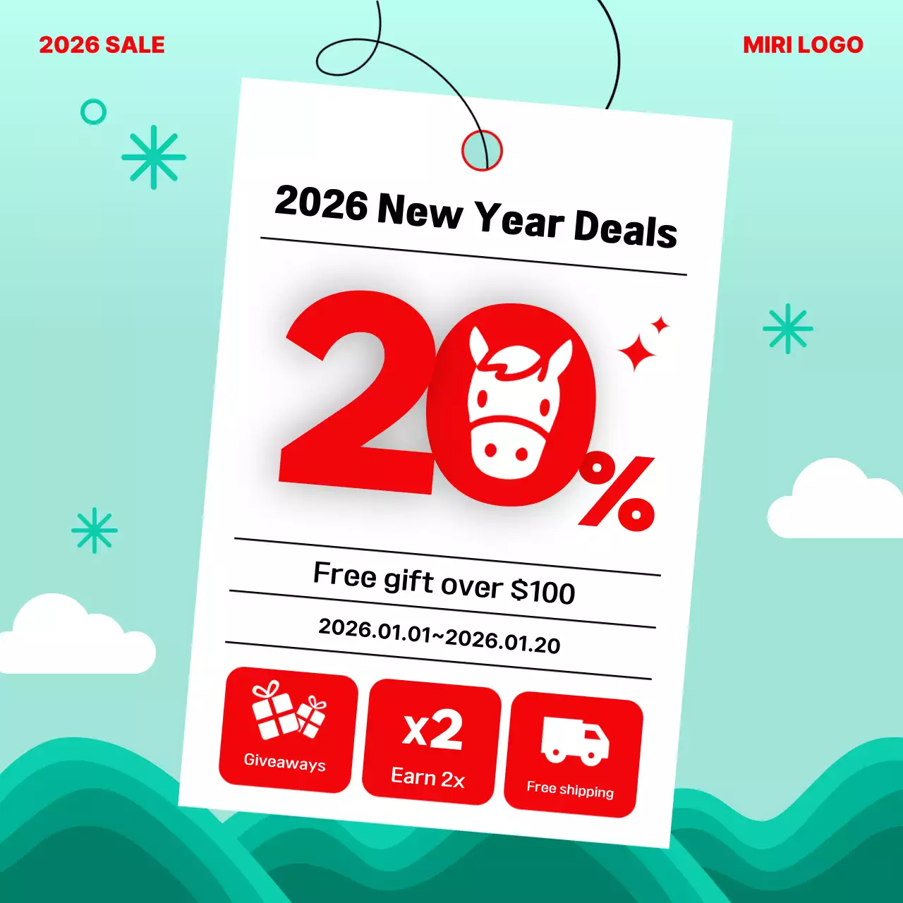 Red Simple Holiday Event