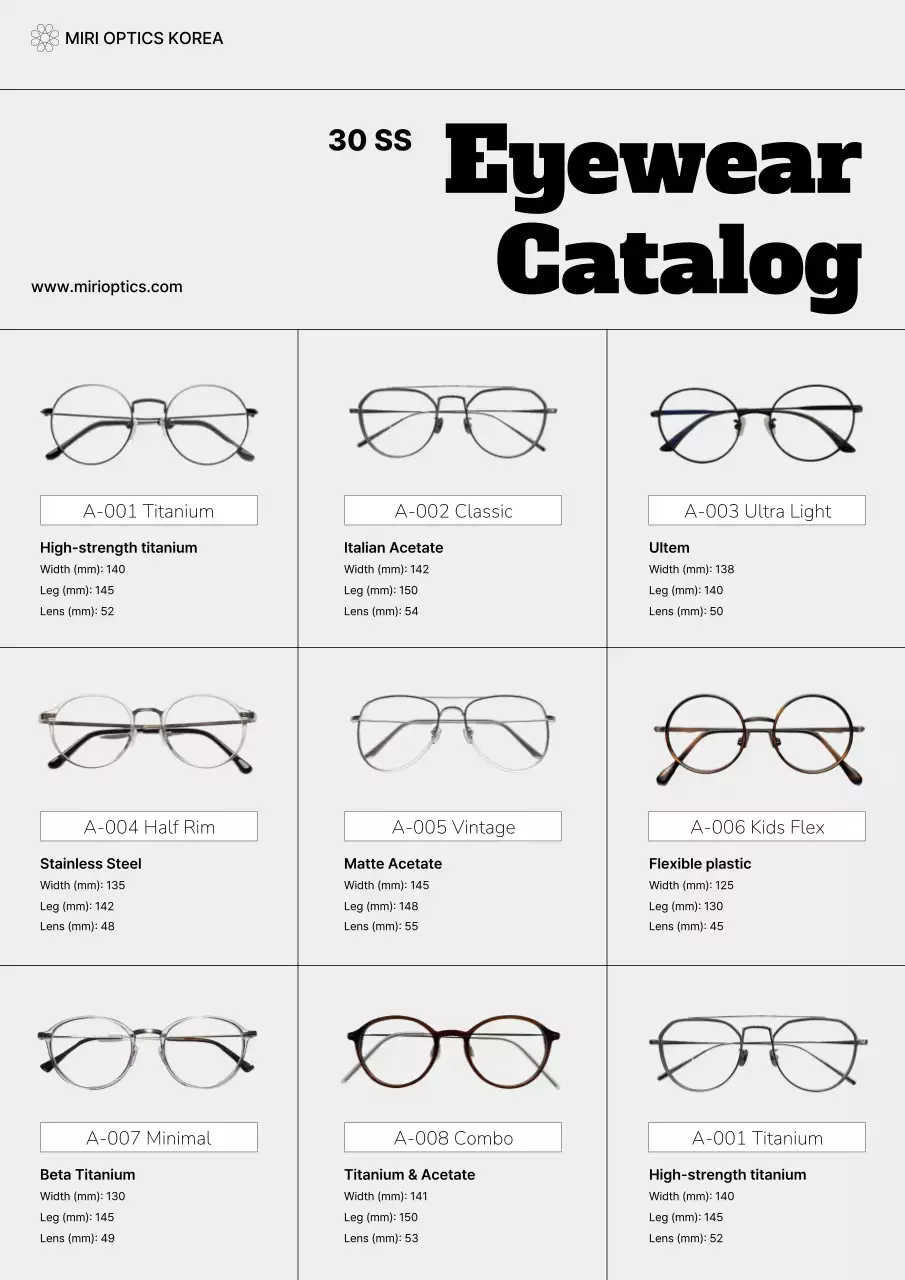 Katalog Kacamata Sederhana Abu-abu