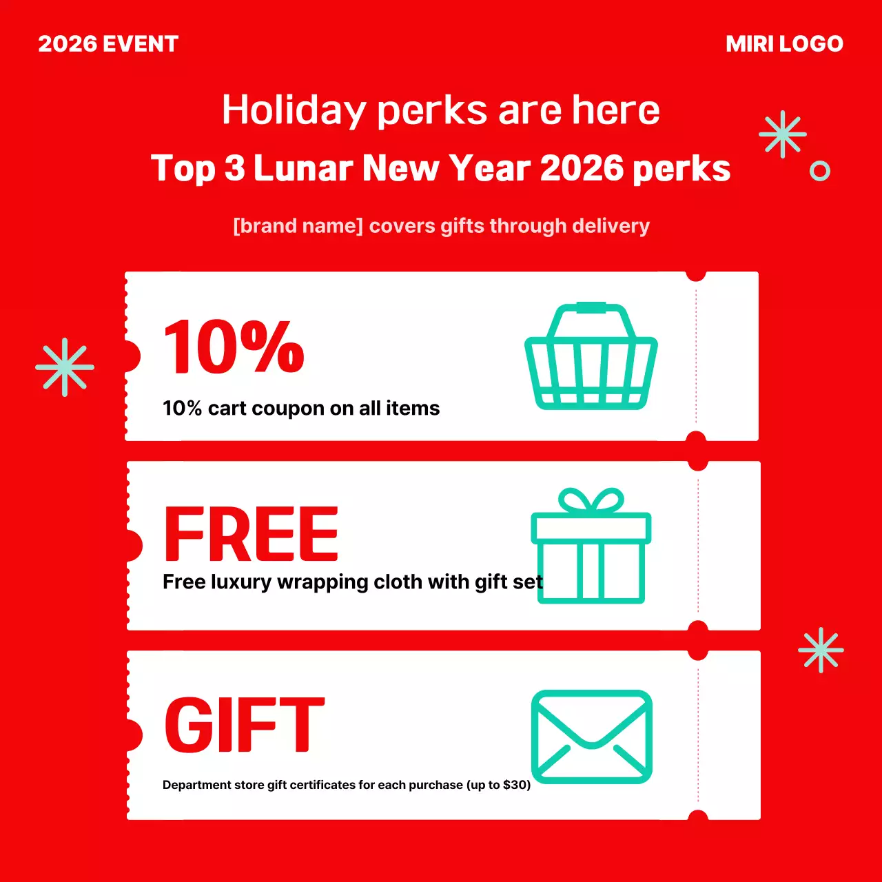 Red Simple Holiday Event