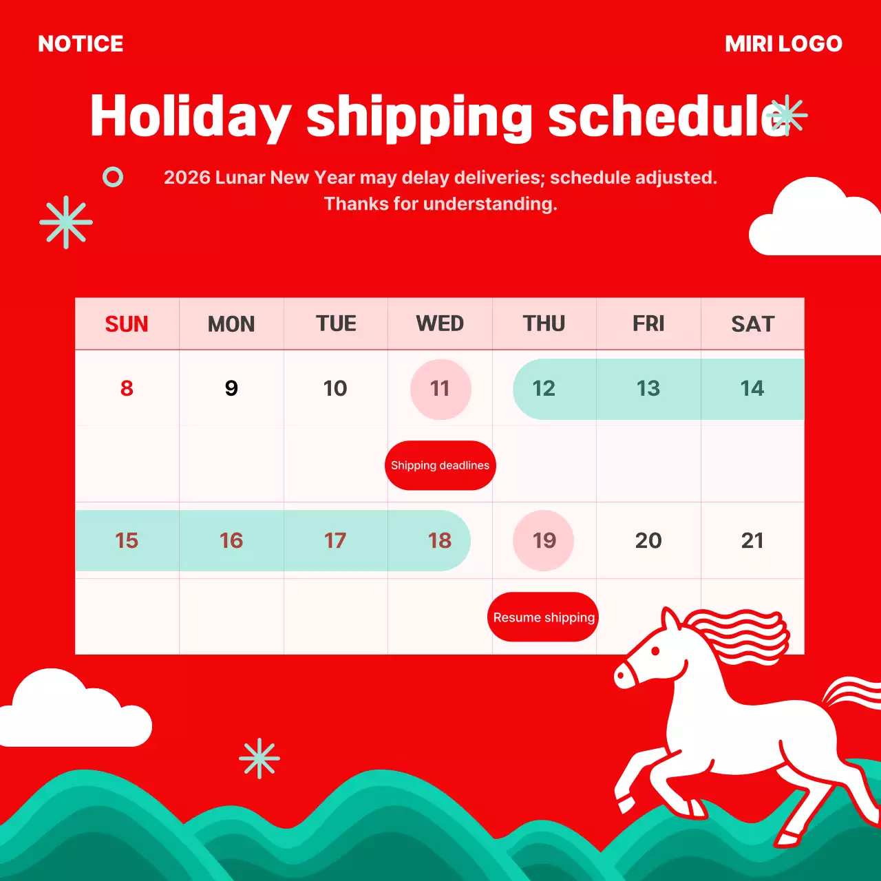 Red Simple Holiday Event