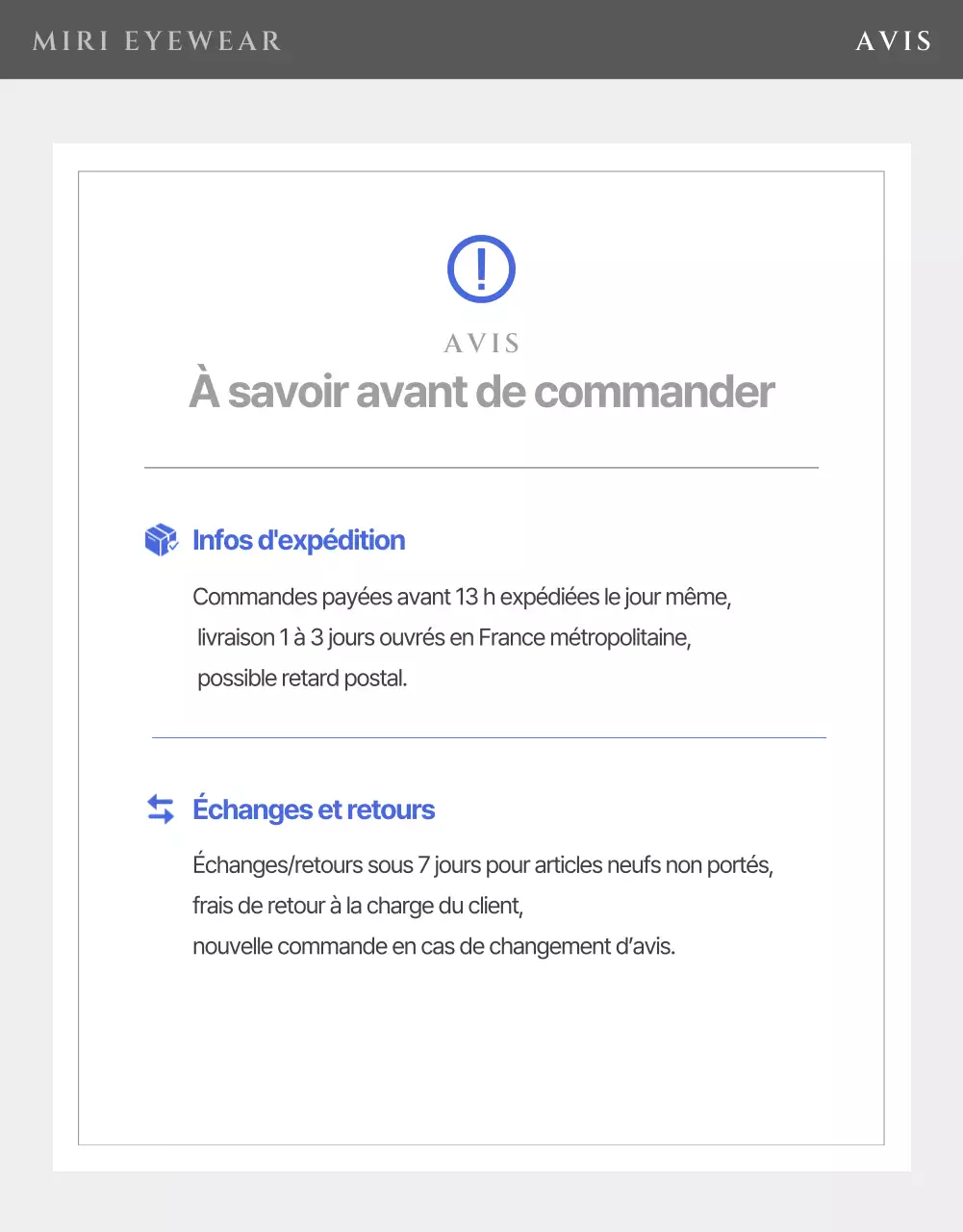 Publicité pour des lunettes de soleil bleues modernes