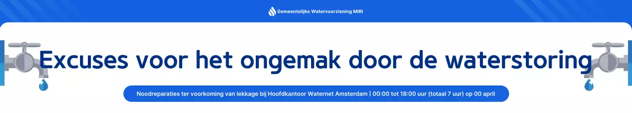 Blauwe schoonmaakmelding