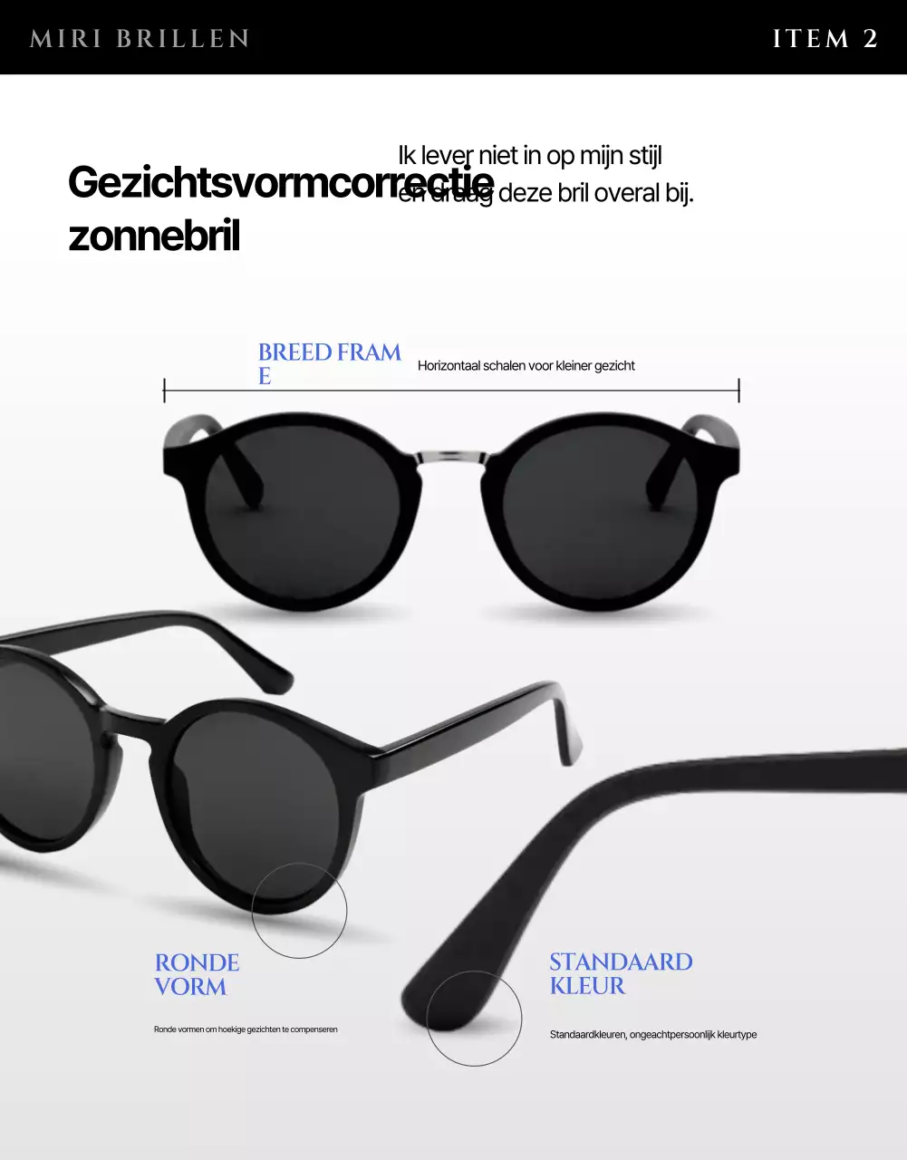 Blauwe moderne zonnebrillen advertentie
