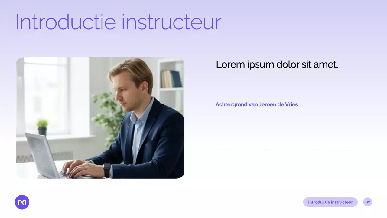 Paarse moderne AI-cursuspresentatie