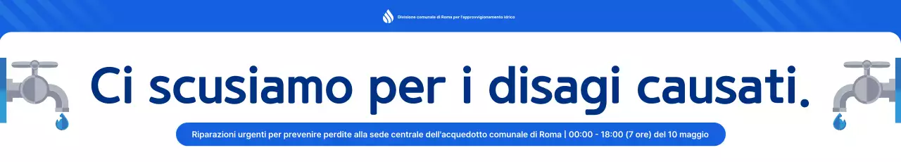 Avviso di pulizia blu