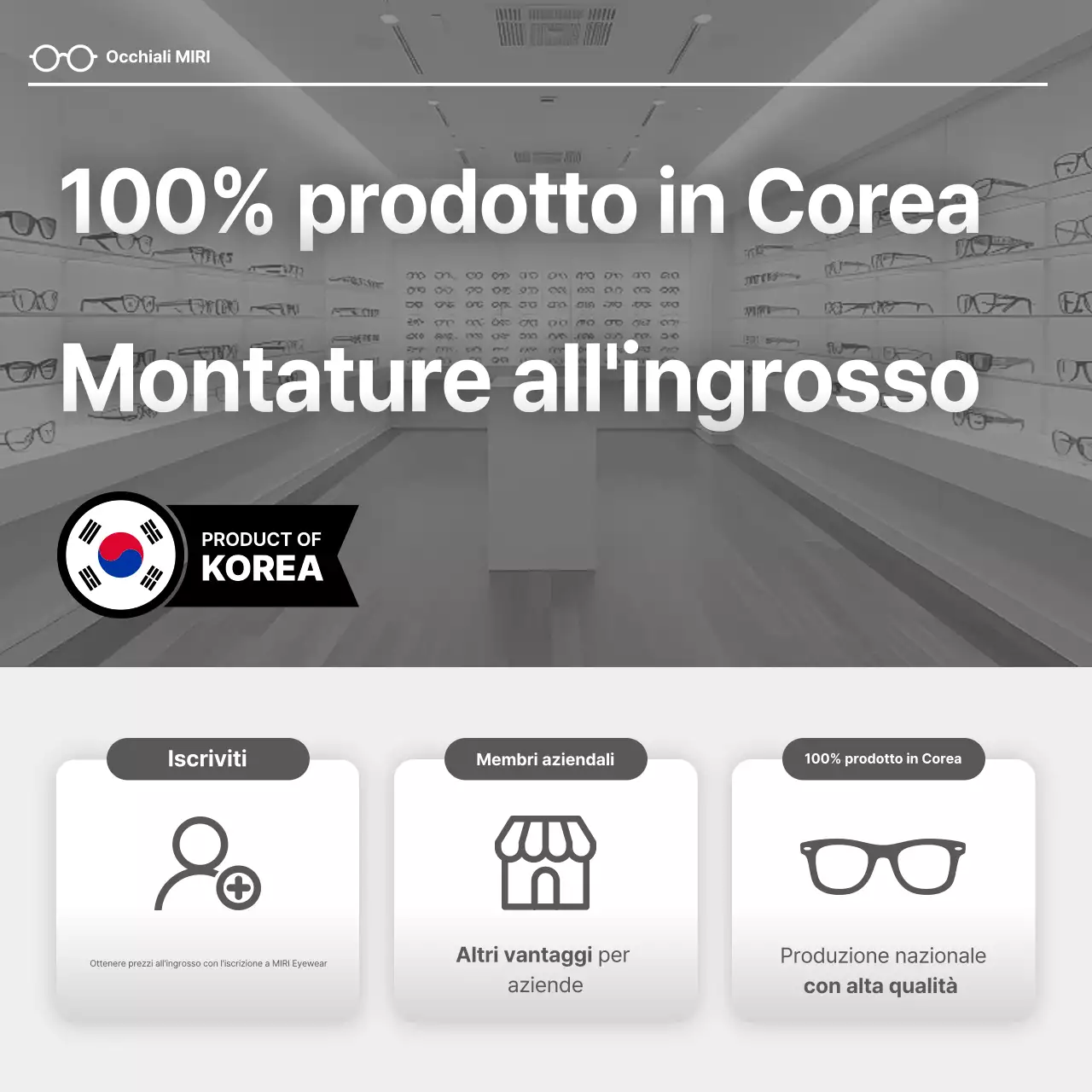 Promozione all'ingrosso di occhiali moderni grigi