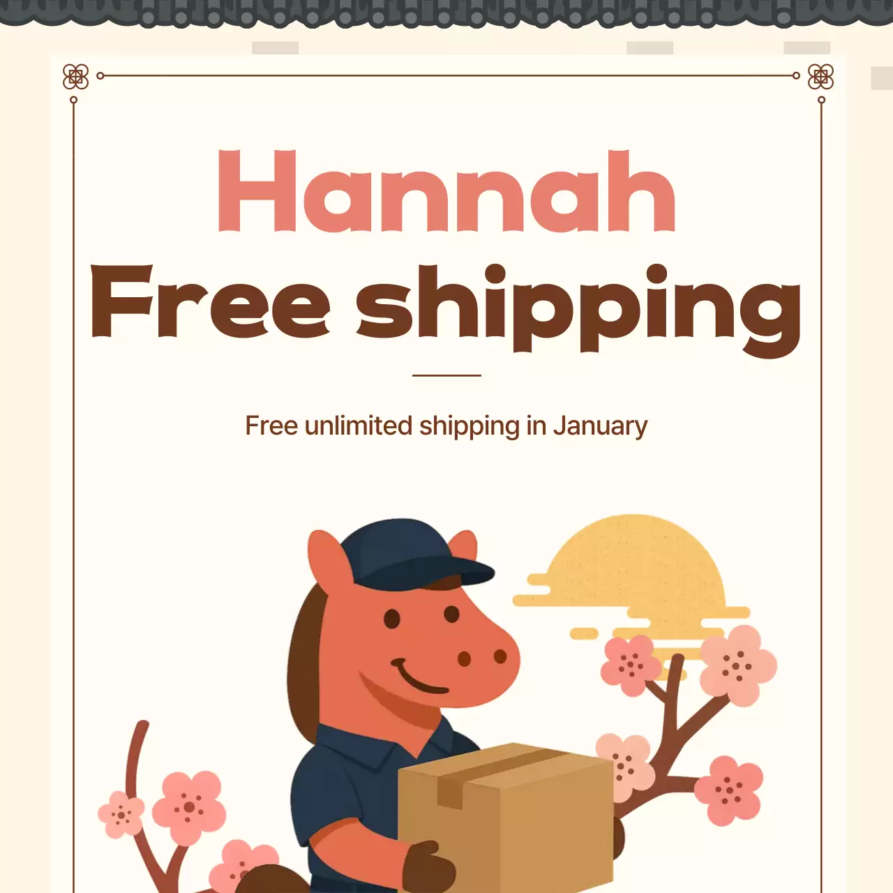 Beige Traditional New Year Celebration