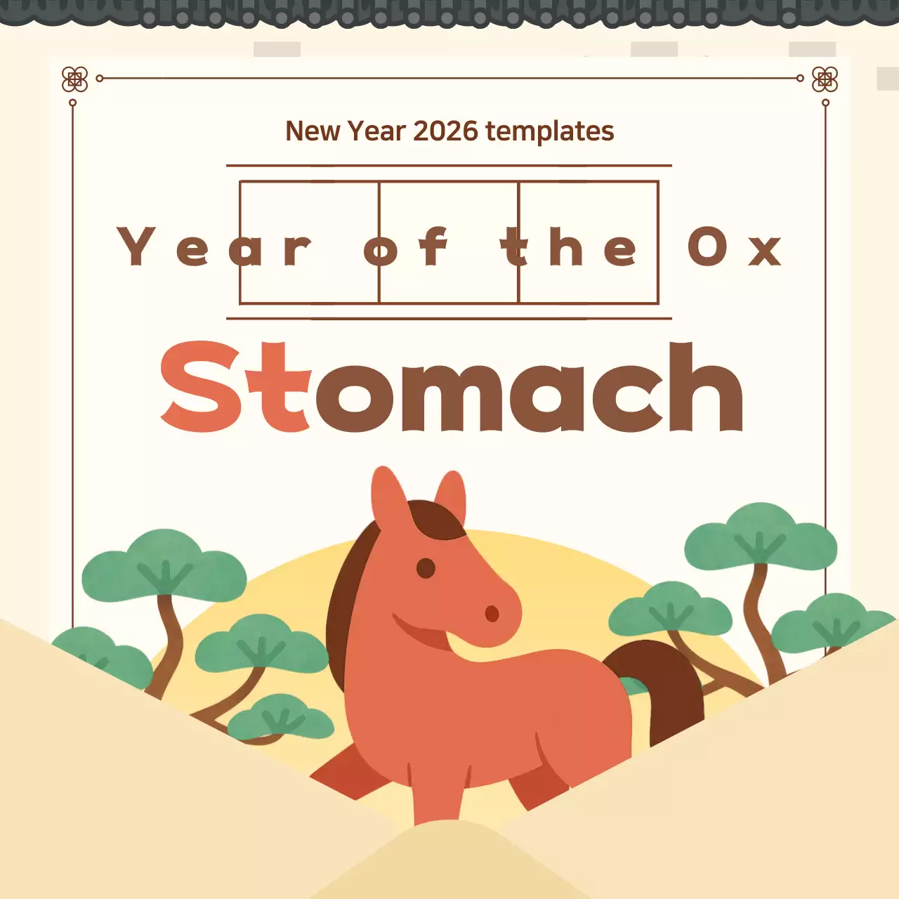 Beige Traditional New Year Celebration