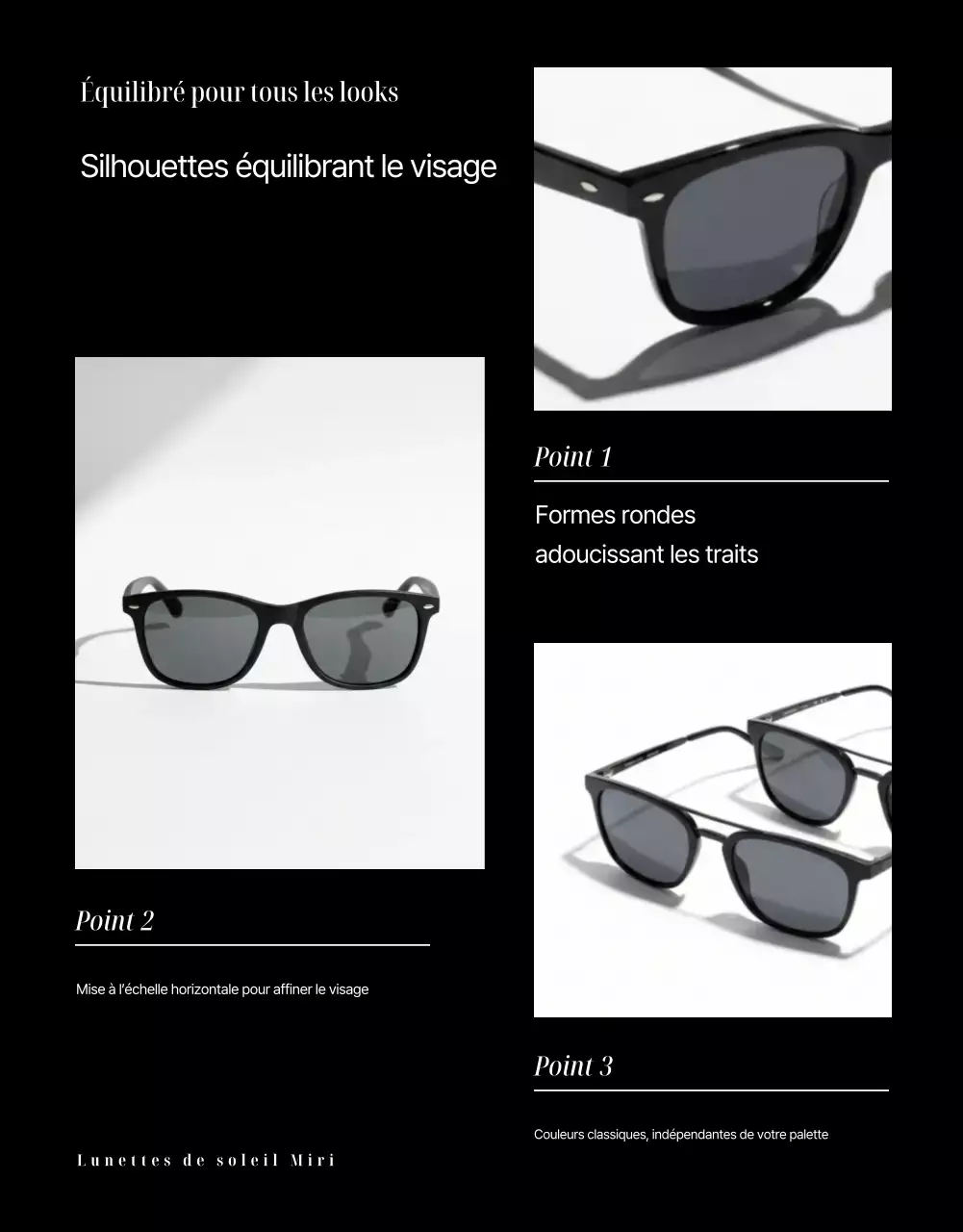 Publicité de mode noire moderne